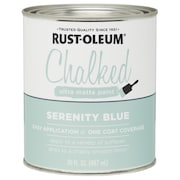 Rust-Oleum Interior Paint, Matte, Serenity Blue, 1 qt 285139